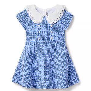 Janie and Jack Eyelet Collar Tweed Dress NWT